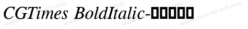 CGTimes BoldItalic字体转换